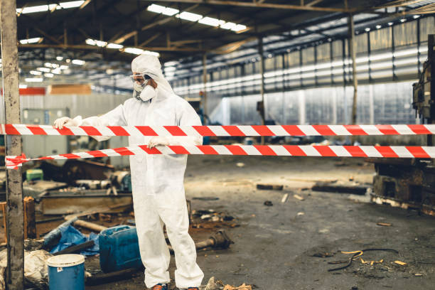 Professional Biohazard technician working in Franklin, NC